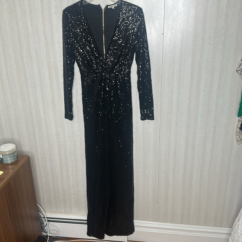 Charlotte Russe Emerald Sequin Long Sleeve Maxi Dress - Picture 2 of 8